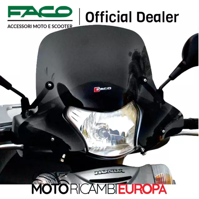 CUPOLINO SCURO PARA VENTO HONDA SH 300 ie 2009 FACO BASSO SPORTIVO FUME'