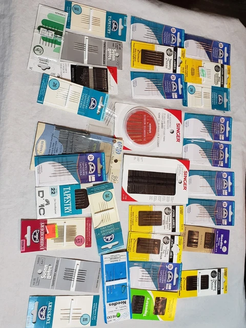 Agujas de tapiz John James & DMC y más costura nuevas y usadas