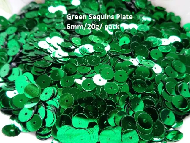 Sequins Cup 6mm Peacock Green 20g Costume Craft FREE POSTAGE