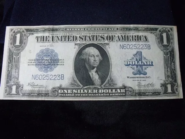 Fr. 237 1923 $1 One Dollar “Horseblanket” Silver Certificate Note Very Fine+