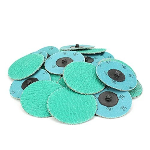 Green Zirconia with Grind Aid Quick Change Sanding Discs Type R Male Roll On ...