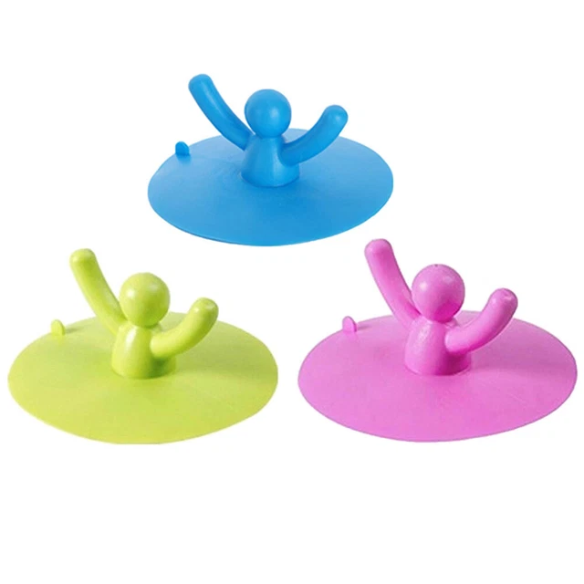 Copertura fogna in silicone tappo scarico doccia lavandino vasca da bagno spina di scarico blu