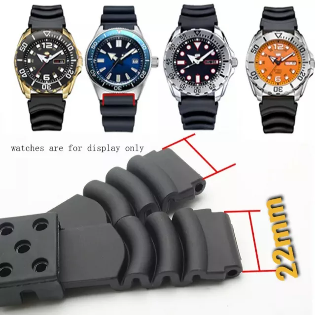 SEIKo Z-22 Black Bracelet en Silicone para SKX007 009 6306 6309 Diver’s