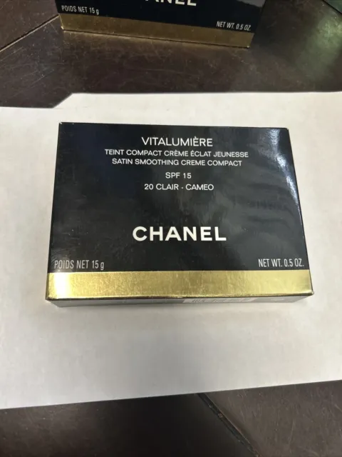 CHANEL VITALUMIERE COMPACT Douceur 10 BEIGE Compact Makeup - NEW -  AUTHENTIC $74.76 - PicClick