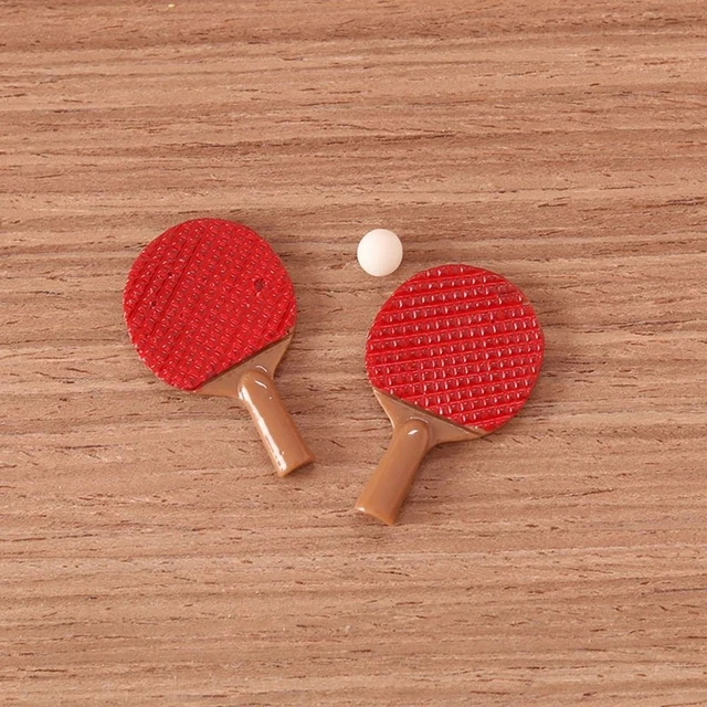 Mini Racket Table Tenis 1SET MINI TABLE Tennis Racket with Ball Ping-pong Toys Dollhouse ...