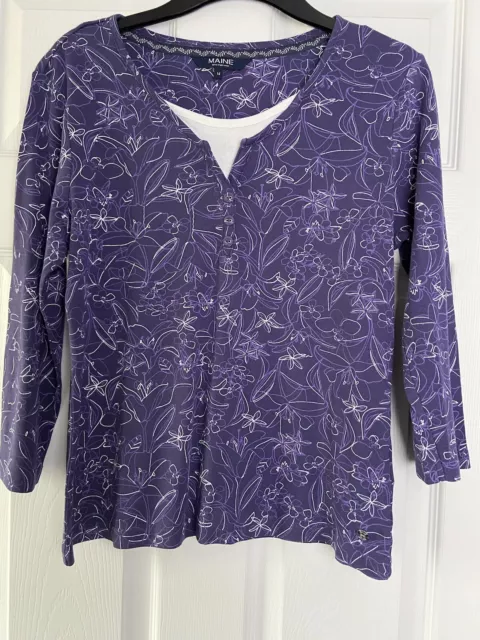 Purple Maine T-Shirt Size 14