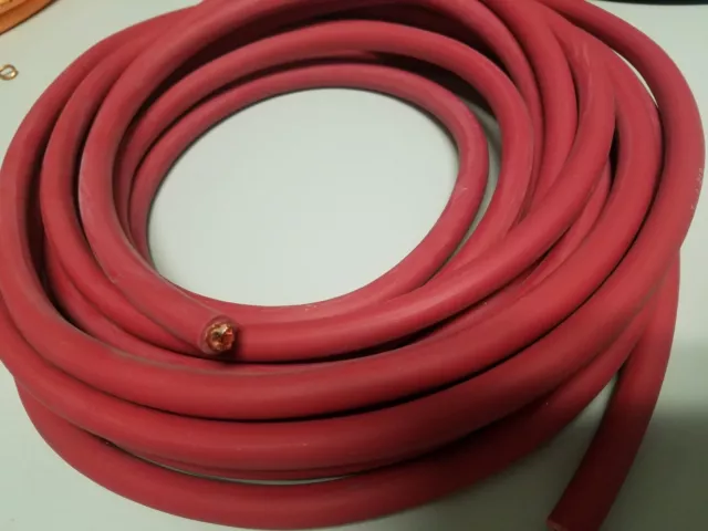 WELDING CABLE 2 AWG RED 25 FEET CAR BATTERY LEADS USA NEW Gauge Copper
