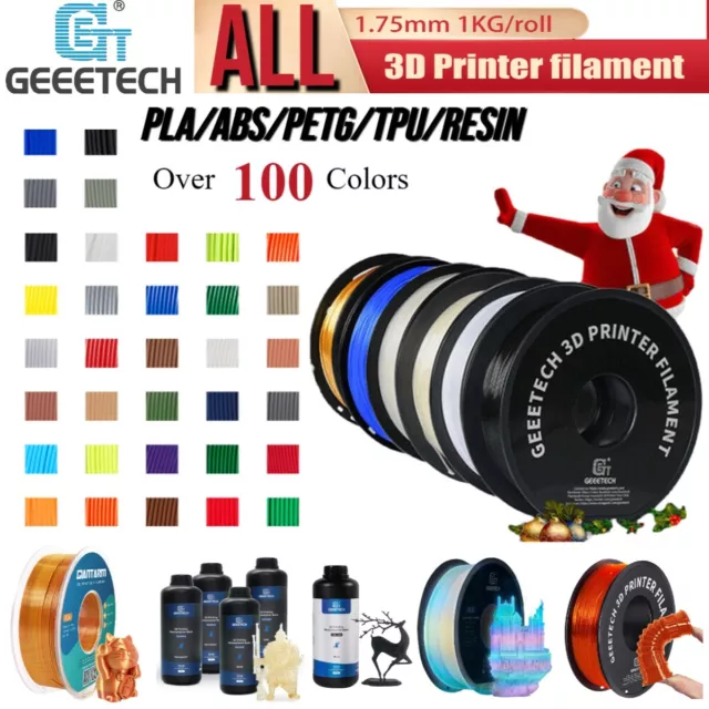 Geeetech Italy 3D Drucker Filamento 1KG 1,75mm PLA ABS PETG TPU Seta PLA UV Harz