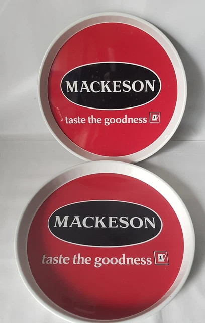 Stout Mackeson beer trays x 2 retro stock deadstock Bitter beer cider ale