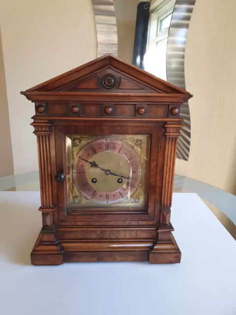 19th Century Georgian style walnut striking clock