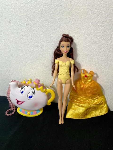 Disney MRS. POTTS Beauty & the Beast Singing Purse and Belle Barbie