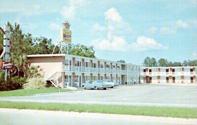 Lake City Florida Travelers Inn Motel Street View Vintage 1960s postcard
