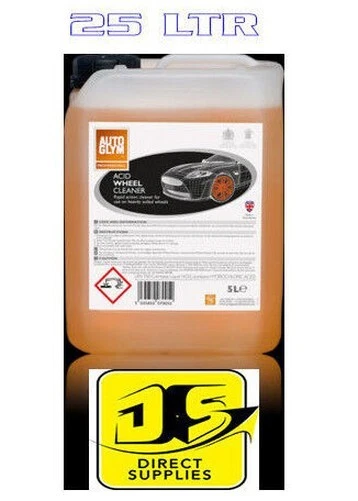 Original Autoglym Säure Rad Reiniger Alu Plastik Bremsen Staub 25L Säurehaltiger