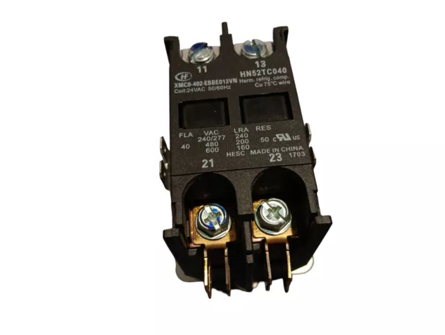 Carrier HVAC HN52TC040 Contactor, 2 Pole, 24V 50/60HZ Coil, 40FLA