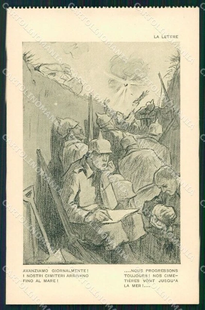 Militari Propaganda WW1 WWI Anti German Louis Raemaekers cartolina XF8375