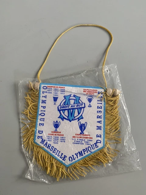 Fanion Vintage Olympique De Marseille - Palmarès - Football - Avant 2000