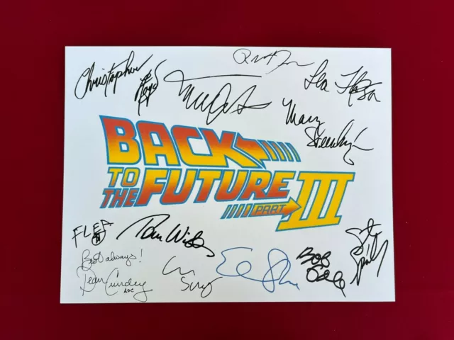 Back to the Future Part III Title Card Cast-Signed- 8.5x11- Autograph Reprints