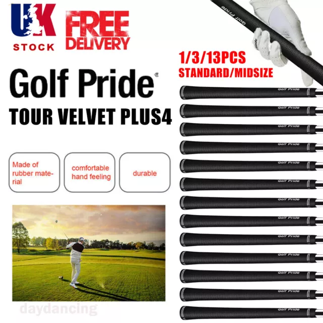 Genuine Golf Pride Tour Velvet PLUS 4 Grips Standard & Midsize New