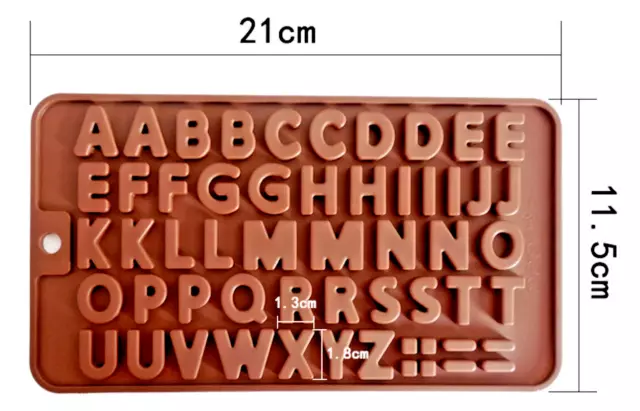 Alphabet Letter Number Chocolate Mould Silicone Candy Cookie Ice Jelly Mould 2