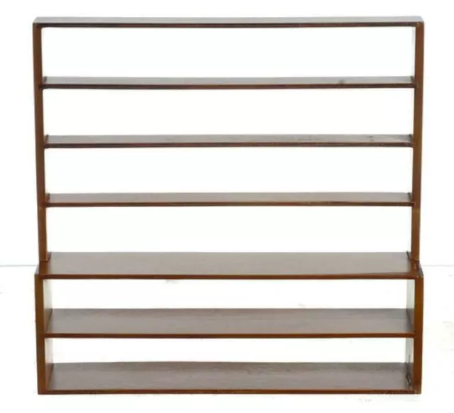 Dolls House Walnut Wood Large Shop Fitting Shelf Unit Miniature Furniture