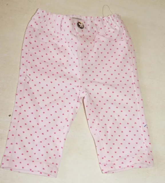 Pantalon rose avec coeur neuf taille 3 mois marque Grain de Blé