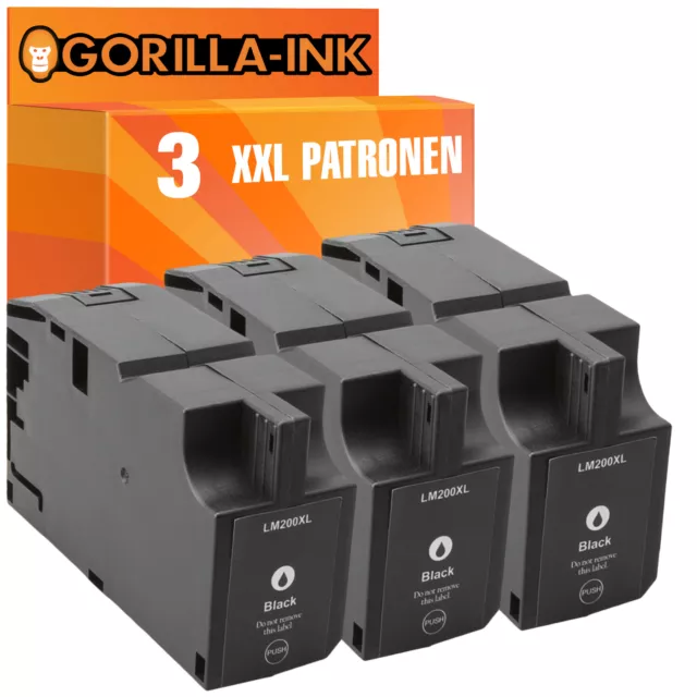 3 Patronen XXL für Lexmark 200XL 210XL Black OfficeEdge Pro 4000 c 5500 4000