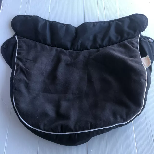 STEELCRAFT STRIDER CAPSULE Foot Muff Cover Black Velour Feel Press Stud EUC 15.00 PicClick AU