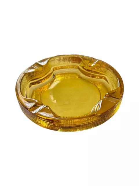 Ashtray Large Vintage Amber Glass Cigar / Cigarette Ashtray Retro 70s Tobacciana