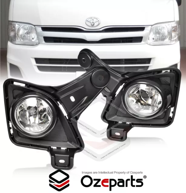 Full Set Fog Light Spot Driving Lamp KIT (Black) For Toyota Hiace 10~11 TRH KDH