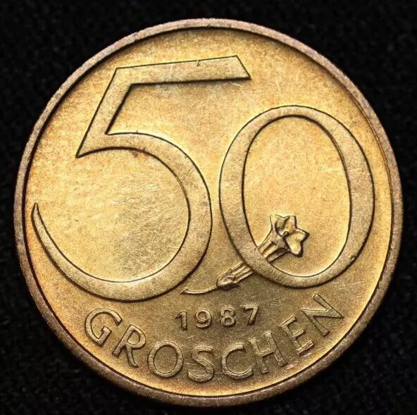 AUSTRIA ~ 1987 ~ 50 Groschen ~ Quality World Coin ☘️ W-#185 ☘️