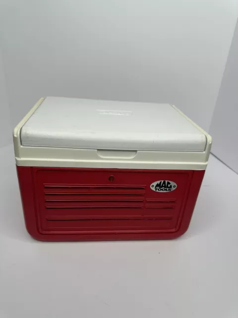 Vintage Coleman Mac Tools Flip Lid Red Personal Mini Cooler 5205 5QT Lunch Box