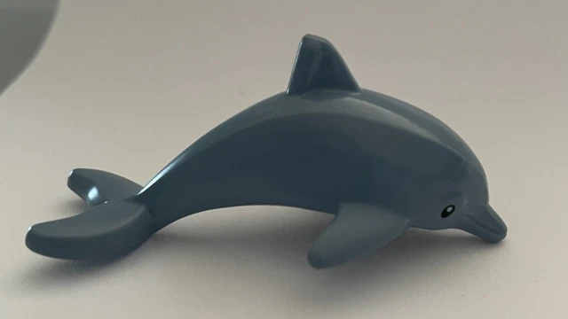 LEGO Animal 33499pb01 Grey Blue Dolphin Minifigure 60153 coltlbm2