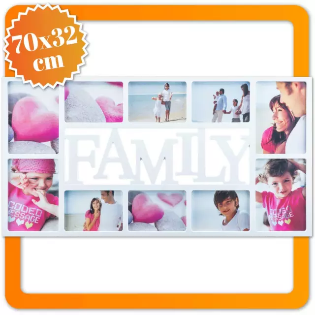 XXL Fotorahmen Bildergalerie Bilderrahmen Family - 10 Fotos Familien Fotocollage