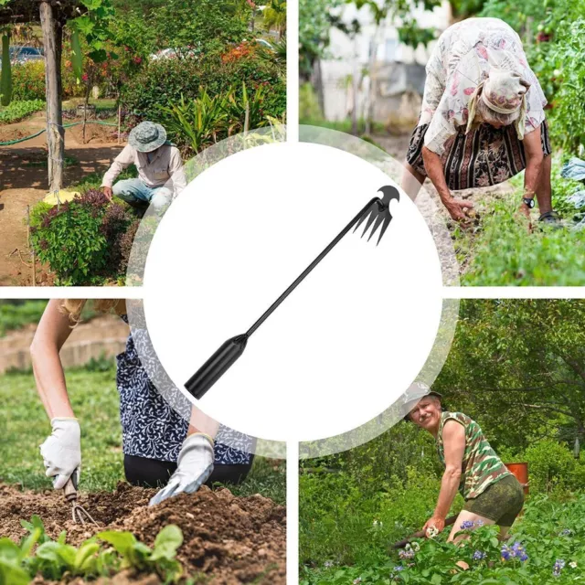 KEAMPER Garden Bow Rake Metal Cultivator Hand Rake with Handle Garden Hand  Weeder & Digging Tool