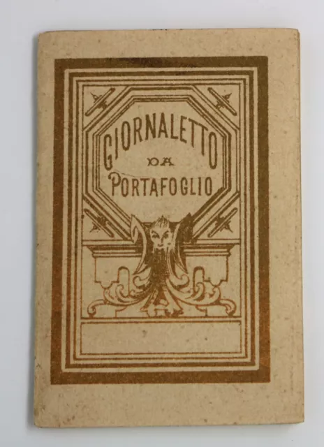calendarietto 1902 GIORNALETTO DA PORTAFOGLIO