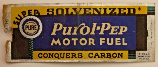 Vintage 1930’s-40’s Purol-Pep Motor Fuel Pure Oil Company Matchbook Bobtail