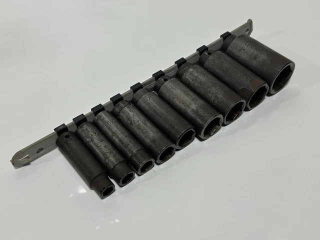 MAC Tools USA 9pc 1/2" Drive SAE Deep Impact Socket Set - 6 Point - Partial