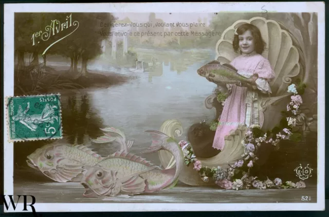 Carte Postale Publicitaire CPA Pub - Advertising Post card - Poisson Avril