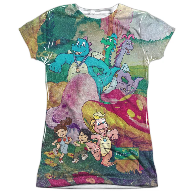 Dragon Tales "Mushroom Meadow" Girl's Junior Dye Sublimation Babydoll Tee