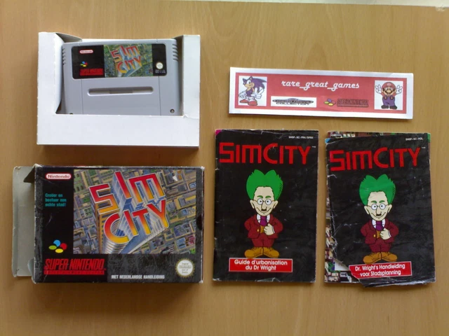 Spel ★ SIM CITY Super Nintendo SNES PAL HOL ☆ Dutch Version Textes Anglais