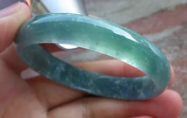 Certified Icy Green Burma Natural A JADE Jadeite Bangle Bracelet 49mm 手镯 635697