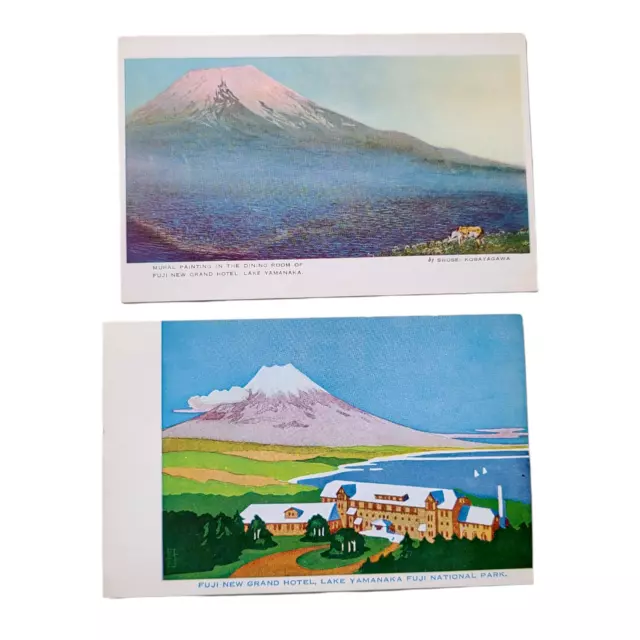 Vintage Postcard Lot FUJI New Grand Hotel Lake Yamanaka Fuji National Park RARE 3