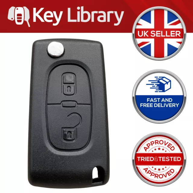 2 Button Flip Car Key Case Fob For Peugeot Expert Van 207 307 308 807 3008 5008