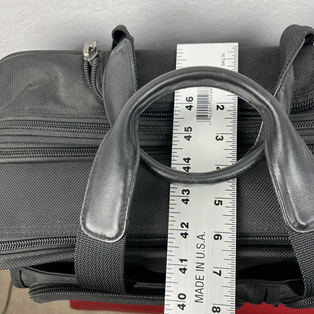 TUMI Alpha Deluxe Expandable Wheeled Rolling Briefcase Bag Black w/Laptop Insert 18
