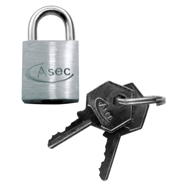 AS11864 - ASEC KD Open Shackle Chrome Finish Padlock