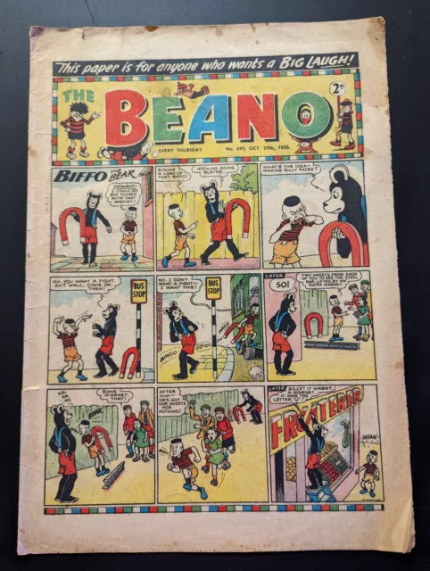 Beano Comic No 693, October 29th 1955, Biffo the Bear, FREE UK POSTAGE