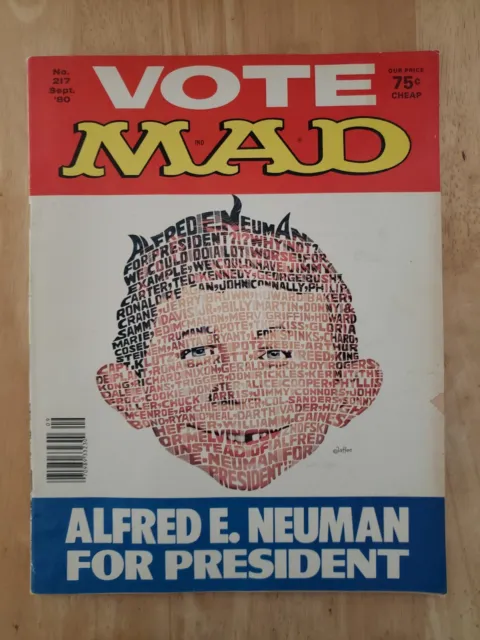 Mad Magazine Alfred E. Neuman For President  - 1980 - #217