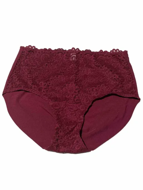 BRAS N THINGS Size 12 Burgundy Brief Panties Floral Lace Lingerie Brand New  $14.00 - PicClick AU