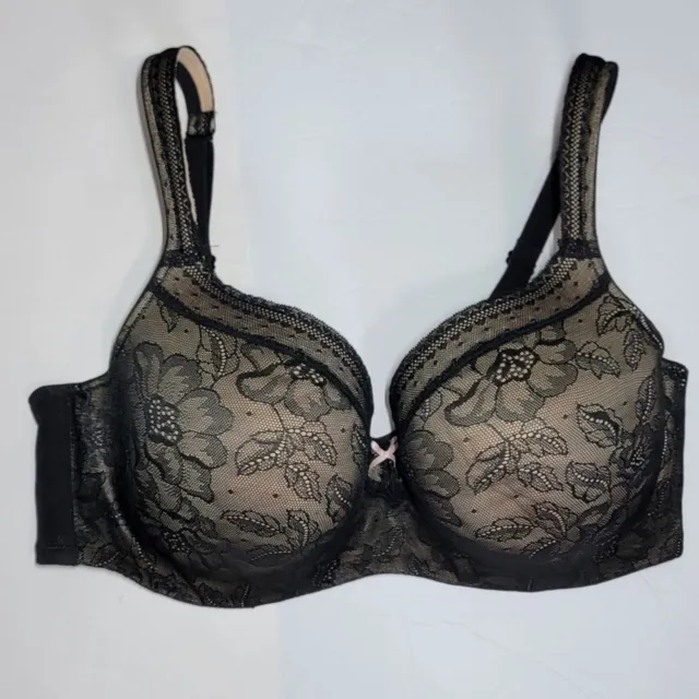 LANE BRYANT CACIQUE Modern Lace Unlined Full Coverage Bra/ 38DD