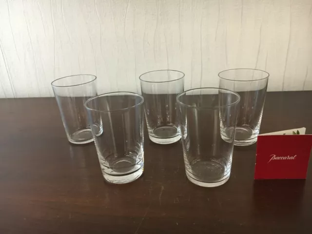 5 verres à thé/ liqueur uni en cristal de Baccarat (prix à la pièce)